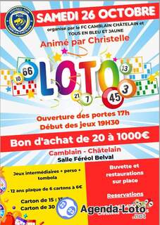 Photo du loto Loto du FC camblain chatelain