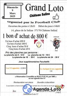 Photo du loto Loto du FC Chateau Salins