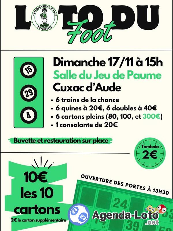 Loto du foot de l'Olympic Cuxac