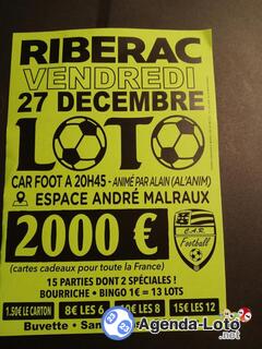 Photo du loto Loto du foot de Ribérac