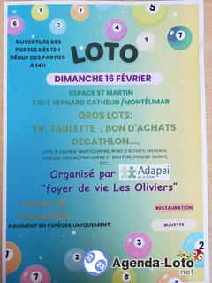 Photo du loto Loto du foyer des Oliviers - Adapei26