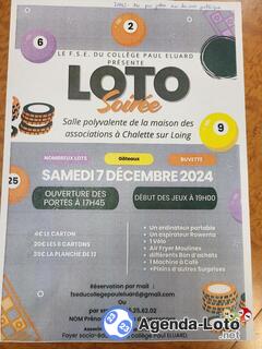 Photo du loto Loto du F.S.E collège Paul eluard