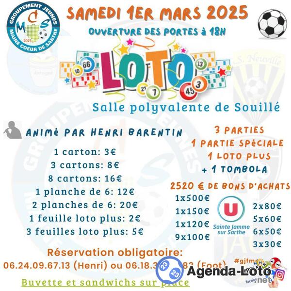 Loto du Groupement Jeunes Maine Coeur de Sarthe