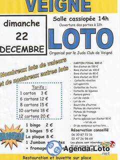 Photo du loto loto du judo club veigne