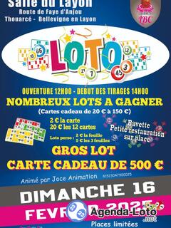 Photo du loto Loto du layon basket club THOUARCE par joce animation