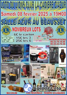 Photo du loto Loto du lions club la cadiere d azur le beausset