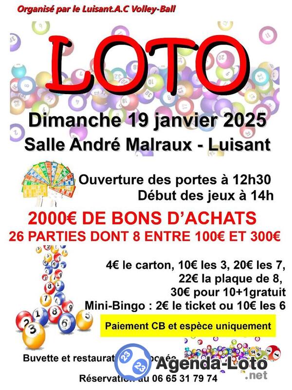 Loto du Luisant.A.C Volley Ball