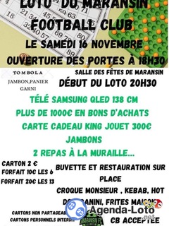 Photo du loto Loto du Maransin football club