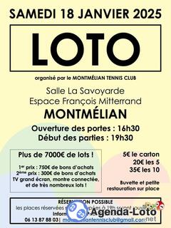 Photo du loto Loto du montmelian tennis club