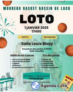 Photo du loto Loto du Mourenx Basket Bassin de Lacq