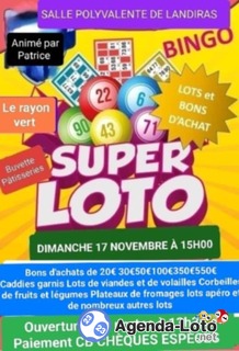 Photo du loto Loto du rayon vert landiranais à 15h animé par Patrice