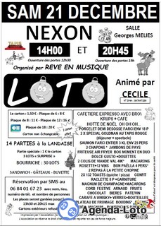 Photo du loto loto du reve en musique 14h 20h45 anime par cecile