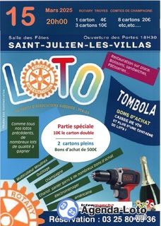 Photo du loto Loto du Rotary Troyes Comtes de Champagne