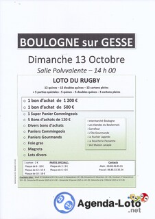 Photo du loto LOTO du Rugby