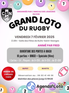 Photo du loto Loto du rugby - Amicale des joueuses du CSN