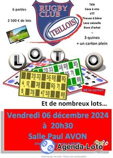 Photo du loto Loto Du Rugby Club Teillois