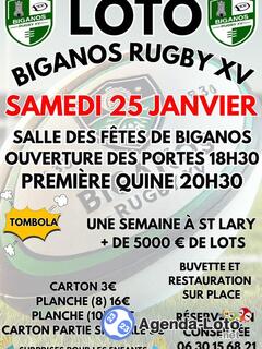 Photo du loto Loto du rugby xv de biganos