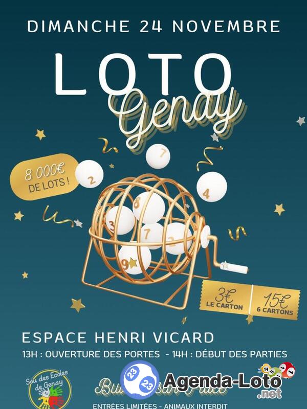 Loto du sou des ecoles de genay