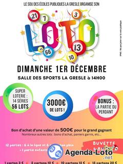 Photo du loto LOTO du Sou des Ecoles La Gresle