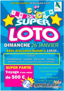 Photo du loto Loto du sou des écoles de Saint Germain Laval