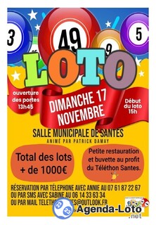 Photo du loto Loto du telethon santes