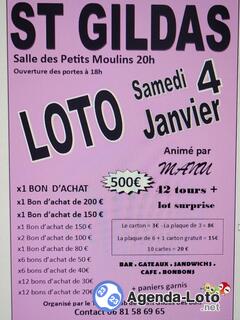 Photo du loto Loto du tennis club st gildas des bois