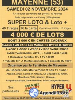 Photo du loto Loto du territoire de mayenne de generations mouvement