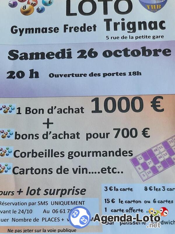 Loto du trignac handball