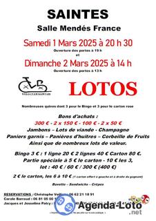 Photo du loto Loto du Vélo Club Saintais