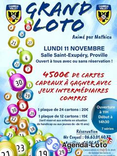 Photo du loto Loto du volley club de cambrai