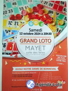 Photo du loto Loto Ecole Notre Dame de Bonneval