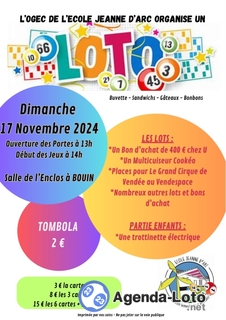 Photo du loto Loto Ecole Jeanne d'Arc