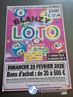 Photo du loto Loto école lucie Aubrac de Blanzy ( benevoles des Amis de Za