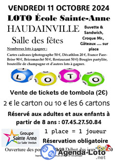 Photo du loto Loto école Sainte-Anne