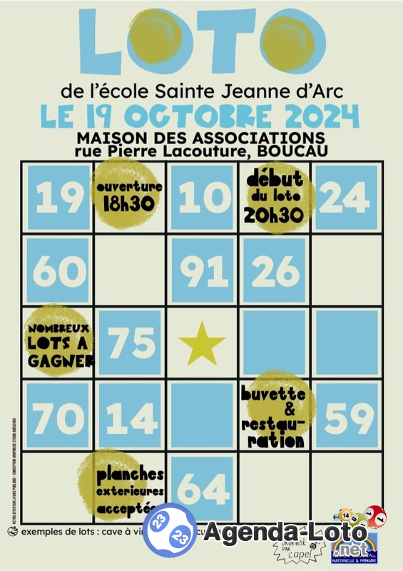 Loto école Sainte Jeanne d'Arc