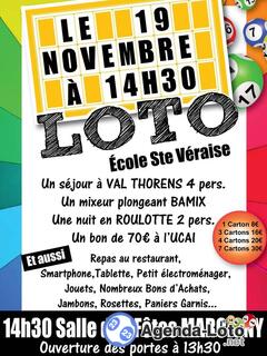 Photo du loto LOTO école Ste Véraise Marcigny