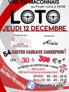 Photo du loto Loto ecurie beaufer classic