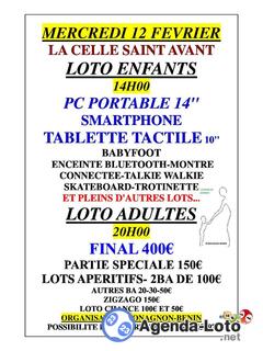 Photo du loto loto enfants à 14 h 00 et loto adultes à 20 h 00 Marius