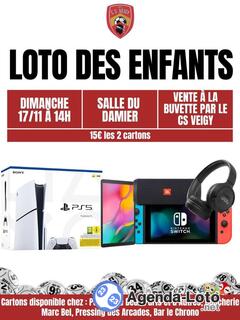 Photo du loto Loto des enfants du CS VEIGY