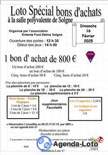 Photo du loto loto Entente Foot Delme Solgne