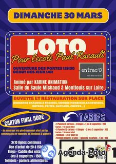 Photo du loto Loto pour entrac o animé par karine