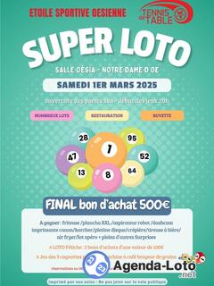 Photo du loto Loto etoile sportive oesienne tennis de table