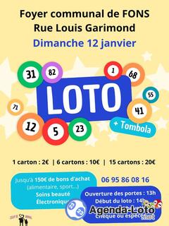 Photo du loto Loto - Fons - 12 janvier