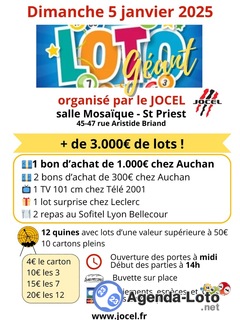 Photo du loto Loto Géant du JOCEL