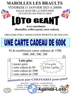 Photo du loto loto géant de l' Association Sportive de NOUANS