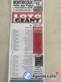 Photo du loto Loto géant organisé par l’adm