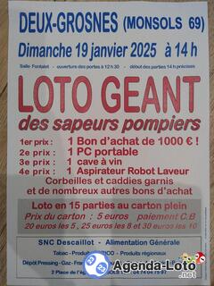 Photo du loto loto géant des pompiers