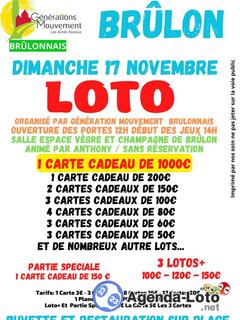 Photo du loto loto gégerations mouvement brûlonnais