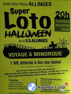 Photo du loto Loto d'Halloween de la société sportive d'Allinges