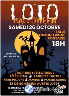 Photo du loto LOTO Halloween, samedi 26 Octobre 2024, 18H Fontaine